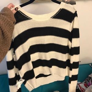 black & white sweater